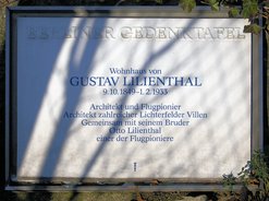 Ansicht Gedenktafel Gustav Lilienthal - 1989 - Lichterfelde