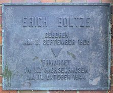 Ansicht Gedenktafel Erich Boltze - 1979 - Weißensee