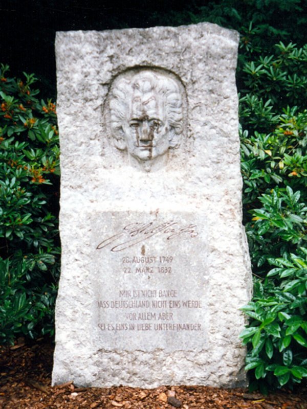 Ansicht Gedenktafel Johann Wolfgang von Goethe