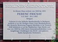 Ansicht Gedenktafel Ferenc Fricsay - 2018