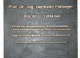 Ansicht Gedenktafel Hermann Föttinger - 2008