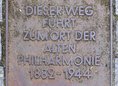 Ansicht Gedenktafel Alte Philharmonie