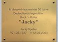Ansicht Gedenktafel Jakob "Jacky" Spelter - 2005