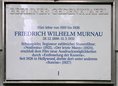 Ansicht Gedenktafel Friedrich Wilhelm Murnau - 1989