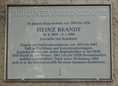 Ansicht Gedenktafel Heinz Brandt - 2019