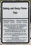 Ansicht Gedenktafel Hedwig und Georg Flatow - 2014 - Schlachtensee