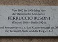 Ansicht Gedenktafel Ferruccio Busoni - 2024
