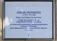 Ansicht Gedenktafel Oskar Heinroth