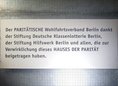 Ansicht Gedenktafel Haus der Parität