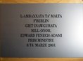 Ansicht Gedenktafel Botschaft der Republik Malta - 2001