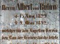 Ansicht Gedenktafel Albert von Bülow