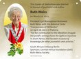 Ansicht Gedenktafel Ruth Weiss - 2023