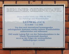 Ansicht Gedenktafel Ludwig Pick - Friedrichshain