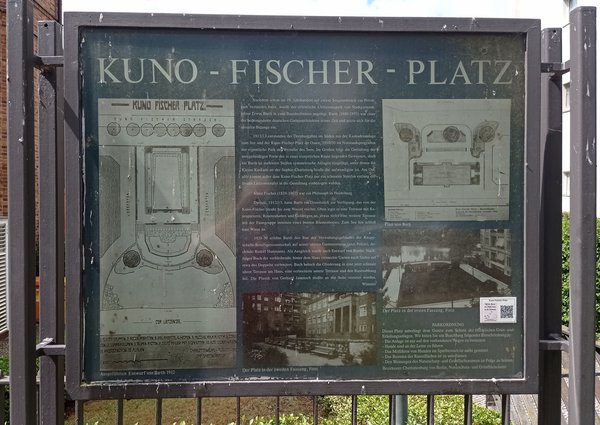 Ansicht Gedenktafel Kuno-Fischer-Platz