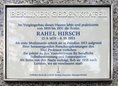 Ansicht Gedenktafel Rahel Hirsch - 2016