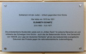 Ansicht Gedenktafel Elisabeth Schmitz - 2018 - Mitte