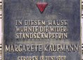 Ansicht Gedenktafel Margarete Kaufmann - 1956