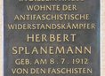 Ansicht Gedenktafel Herbert Splanemann - 1994