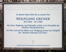Ansicht Gedenktafel Wolfgang Gruner - Westend
