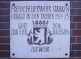 Ansicht Gedenktafel Freiwillige Feuerwehr Staaken