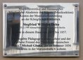 Ansicht Gedenktafel Siegfried Wilhelm Dehn