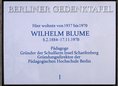 Ansicht Gedenktafel Wilhelm Blume - 1988