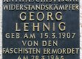 Ansicht Gedenktafel Georg Lehnig - 1950