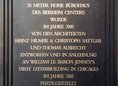 Ansicht Gedenktafel Bürohaus des Beisheim Centers - 2003