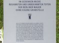 Ansicht Gedenktafel Opfer der Mauer