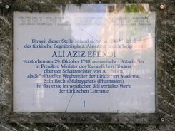 Ansicht Gedenktafel Ali Aziz Efendi - 1995 - Kreuzberg