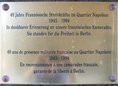 Ansicht Gedenktafel Französische Streitkräfte im Quartier&nbsp;&hellip; - 1998