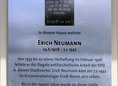Ansicht Gedenktafel Erich Neumann - 1986