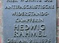 Ansicht Gedenktafel Hedwig Rahmel - 1976
