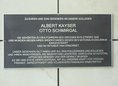 Ansicht Gedenktafel Albert Kayser / Otto Schmirgal
