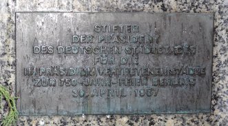 Ansicht Gedenktafel Heinrich Friedrich Karl Freiherr vom und zum&nbsp;&hellip; - 1987 - Charlottenburg