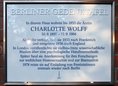 Ansicht Gedenktafel Charlotte Wolff - 2016