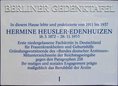 Ansicht Gedenktafel Hermine Heusler-Edenhuizen - 2002