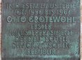 Ansicht Gedenktafel Otto Grotewohl