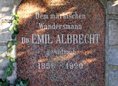 Ansicht Gedenktafel Emil Albrecht - 1923