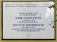 Ansicht Gedenktafel Karl und Dietrich Bonhoeffer - 1988