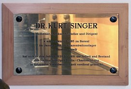 Ansicht Gedenktafel Kurt Singer - 1992 - Charlottenburg