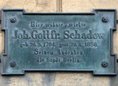 Ansicht Gedenktafel Johann Gottfried Schadow - 1895