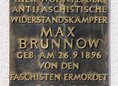 Ansicht Gedenktafel Max Brunnow