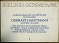Ansicht Gedenktafel Gerhart Hauptmann - 1989