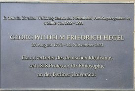 Ansicht Gedenktafel Georg Wilhelm Friedrich Hegel - 2005 - Mitte