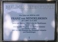 Ansicht Gedenktafel Franz von Mendelssohn - 1988