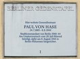 Ansicht Gedenktafel Paul von Hase - 1991