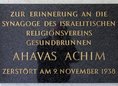 Ansicht Gedenktafel Synagoge Ahavas Achim - 1984