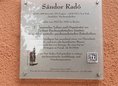 Ansicht Gedenktafel Sándor Radó