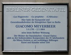 Ansicht Gedenktafel Giacomo Meyerbeer - 2013 - Mitte